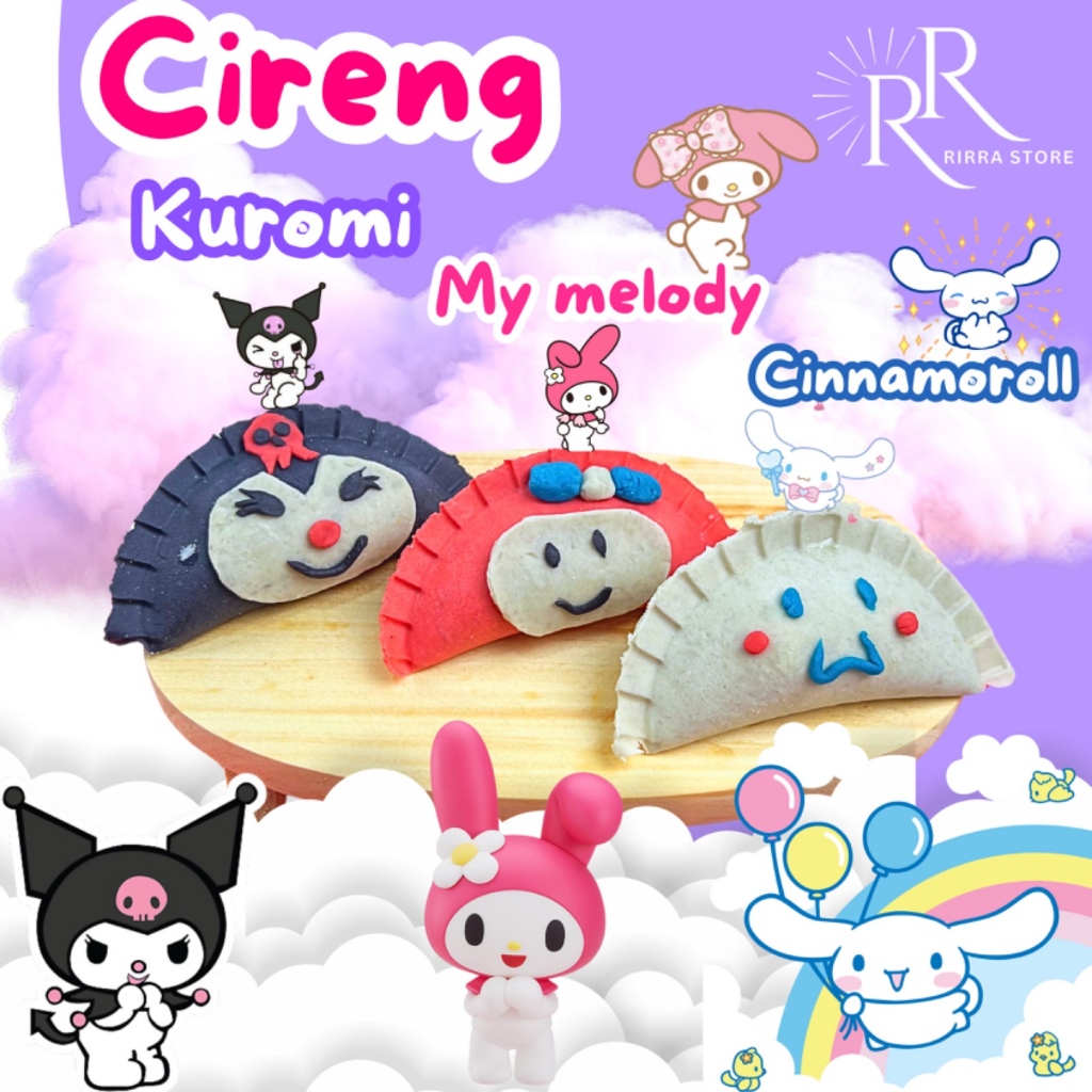 

MIX CIRENG DAPAT 3 (MY MELODY,CINNAMOROLL,KUROMI) ISI 3 PCS Goreng Minyak Paket Camilan Karakter Lezat Siap CemilanISI AYAM ,KEJU ,JANDO PEDAS GURIH YUMMIE Frozen Food Instan Spicy Odeng Makanan