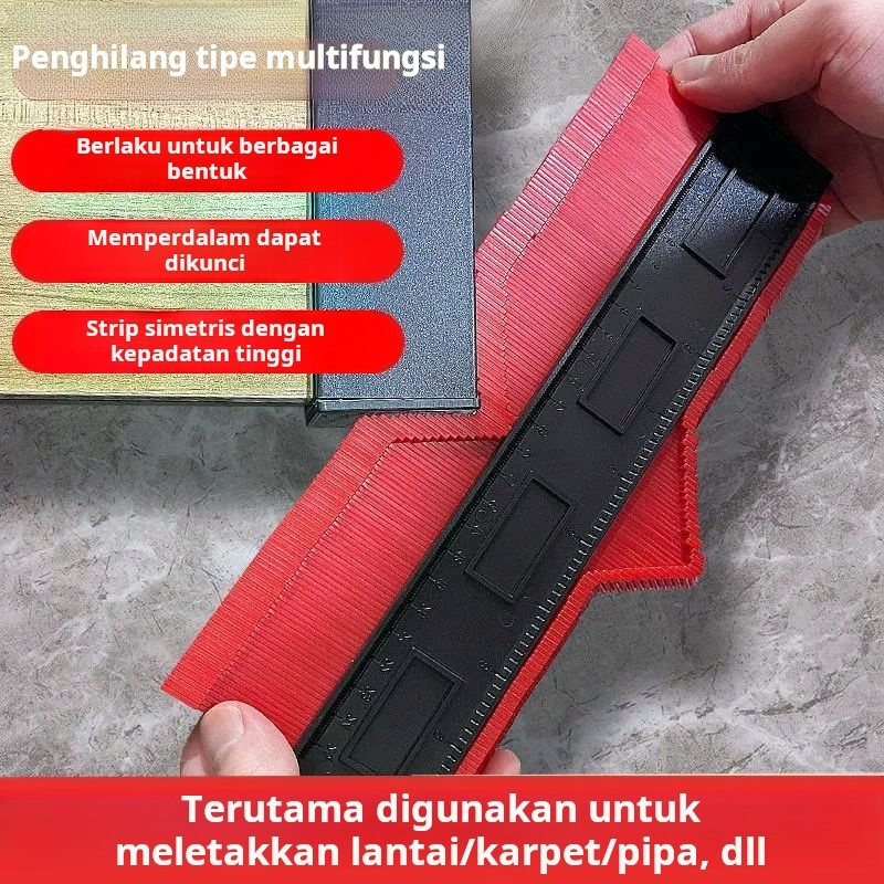 

Pengambil Bentuk Multifungsi, Penggaris Pengambil Bentuk Kayu Kontur Berbentuk Khusus Universal Penggaris Radian, Penggaris Pengukur Profil, Pengambil Bentuk Kurva
