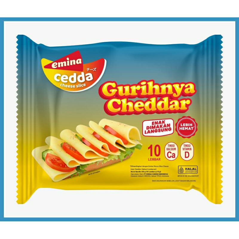 

PROMO EMINA Keju Cheddar Slice Isi 10 Lembar