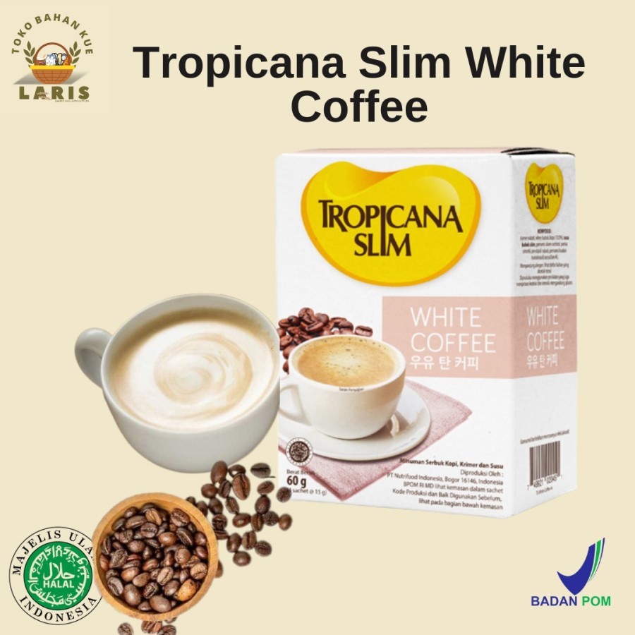 

Tropicana Slim White Coffee 60 GRAM ISI 4X15 G