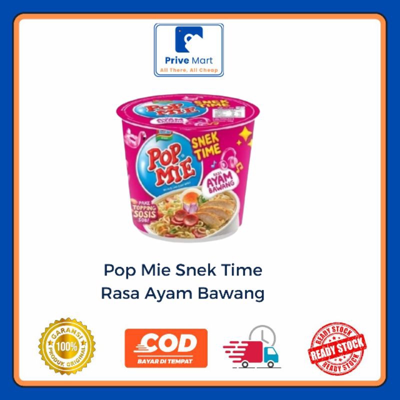

Indomie Pop Mie Snek Time Ayam Bawang 40g Prive Mart