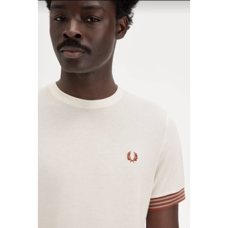 FRED PERRY STRIPED CUFF ORIGINAL TSHIRT