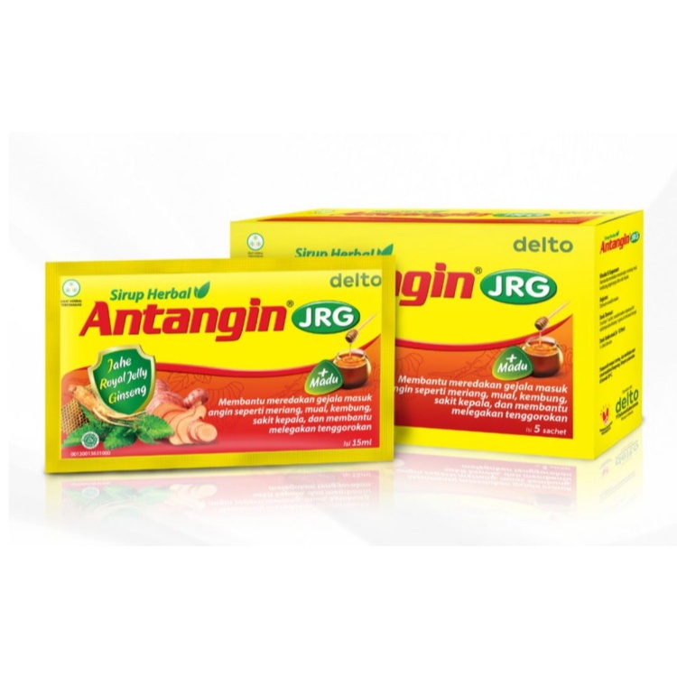 

ntangin JRG + Madu Sirup Herbal per Sachet - Obat Herbal Masuk Angin Meriang Mual Kembun