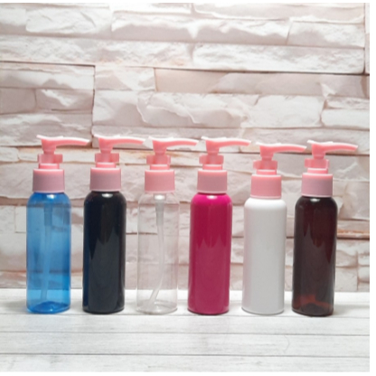 Botol Pump 100ml Botol Pump 100 ml Botol 100ml Plastik Tutup Pump Pink