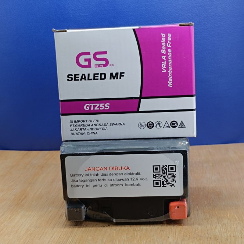 TERMURAH AKI GS GTZ-5S MF GTZ5S WARNA UNGU gtz 5s warna unggu sealed mf acu accu kering gs awet taha