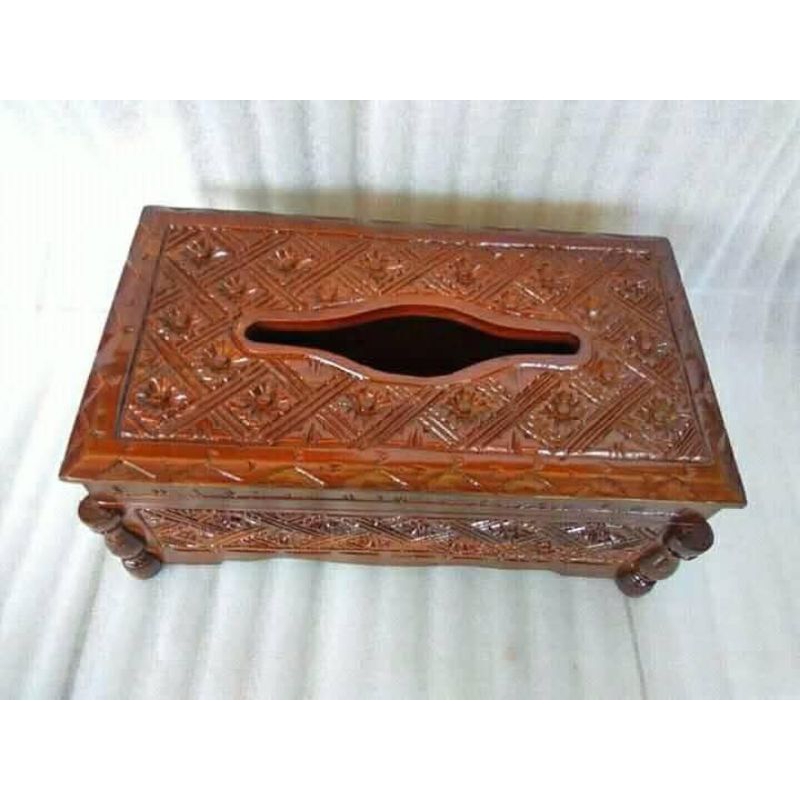 Kotak tissu ukiran kawung | kotak tisu kayu jati ukir | tempat tisu kayu jati | box tisu motif ukira