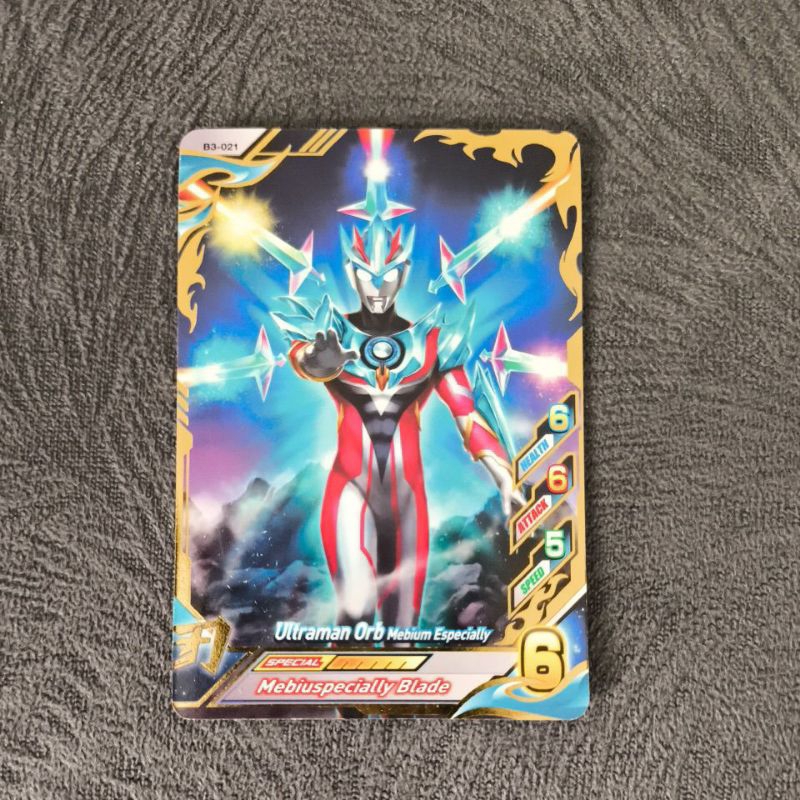 Kartu ultraman b3 ultraman orb mebium