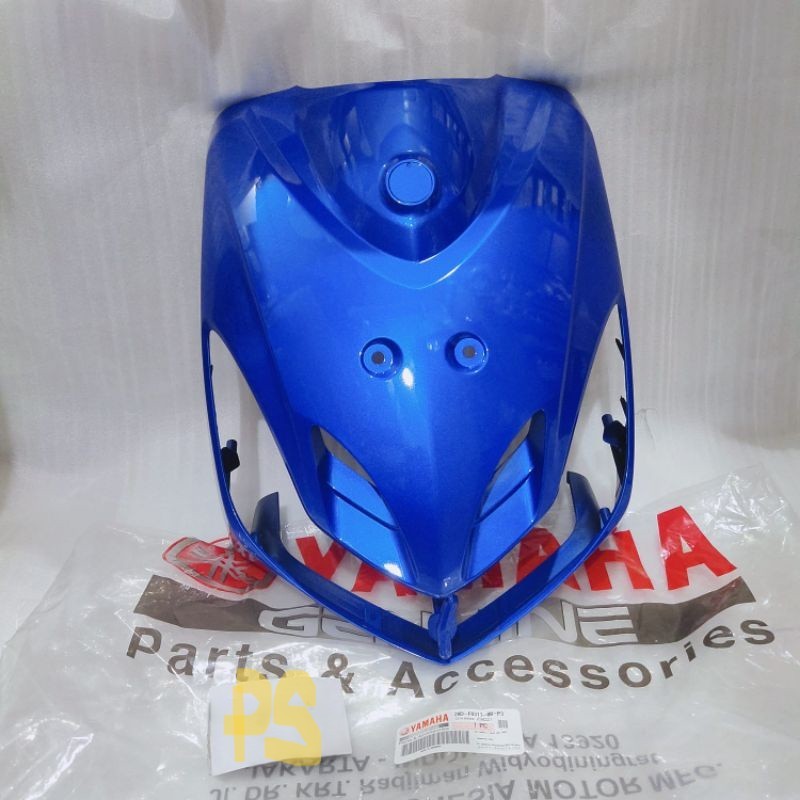 COVER TAMENG PANEL DEPAN YAMAHA MIO SMILE BIRU  ASLI METALIK ORIGINAL 100% 28D-F8311-00-P3