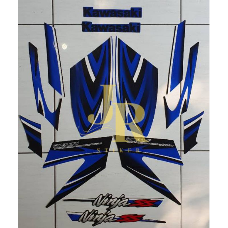 Striping polet kawasaki ninja ss 2011 biru