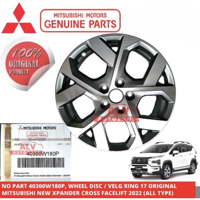 VELG / WHEEL DISC RING 17 ORIGINAL Mitsubishi New Xpander Cross Facelift 2022 (All Type)