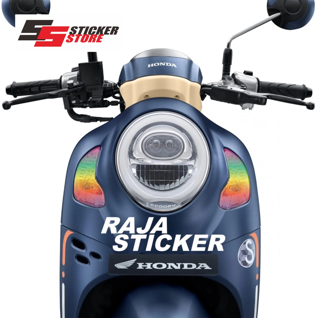 Stiker sein depan belakang pelangi scoopy new 2021