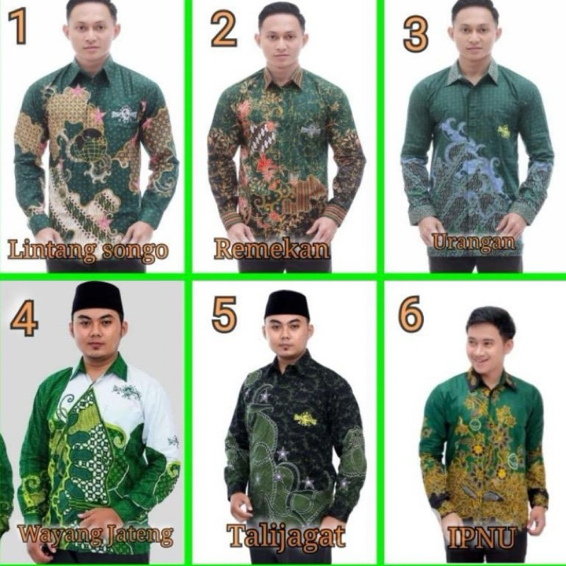 KEMEJA BATIK NU IPNU RESMI LINTANG SONGO TALI JAGAT WAYANGAN URANGAN PREMIUM // BATIK NU TERMURAH BE