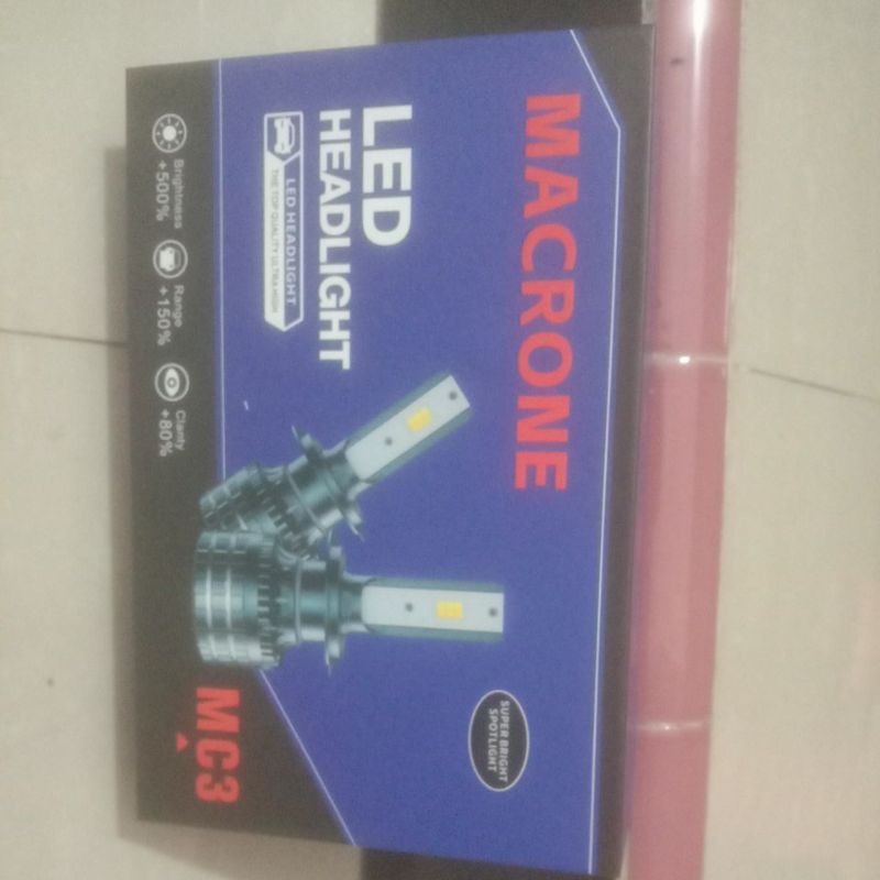 Bohlam Led H4 3 Warna MACRONE