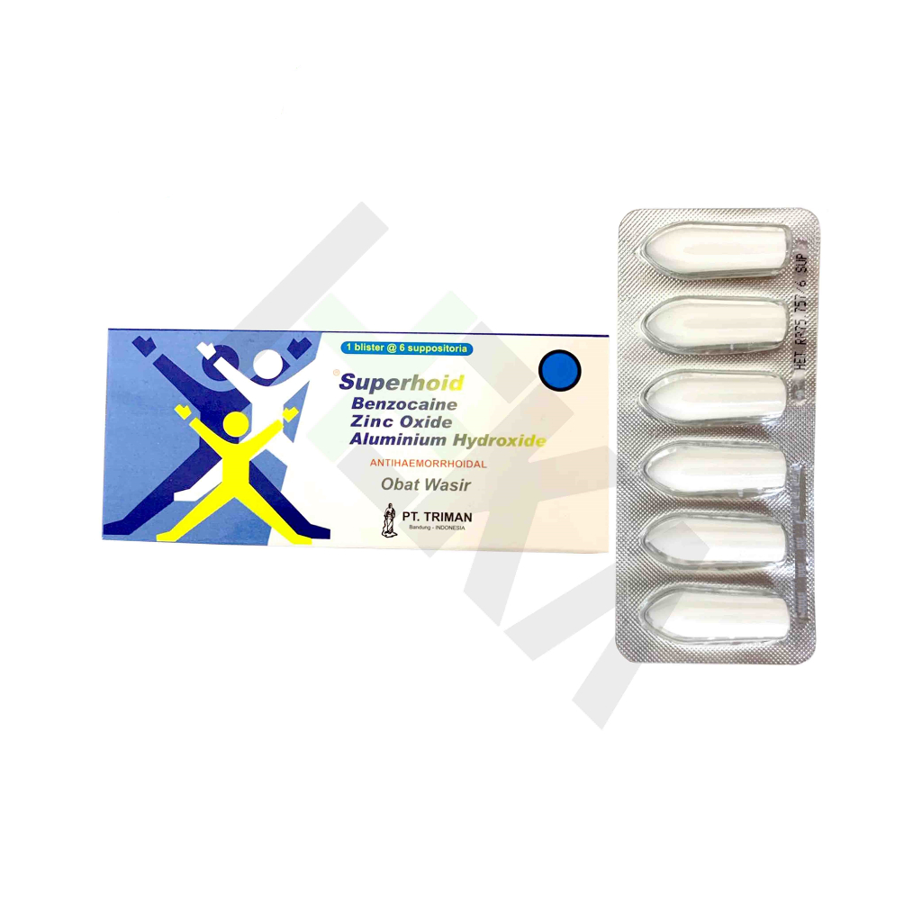 Superhoid Suppositoria Box isi 6 Supp - Obat Wasir [Tembalang]