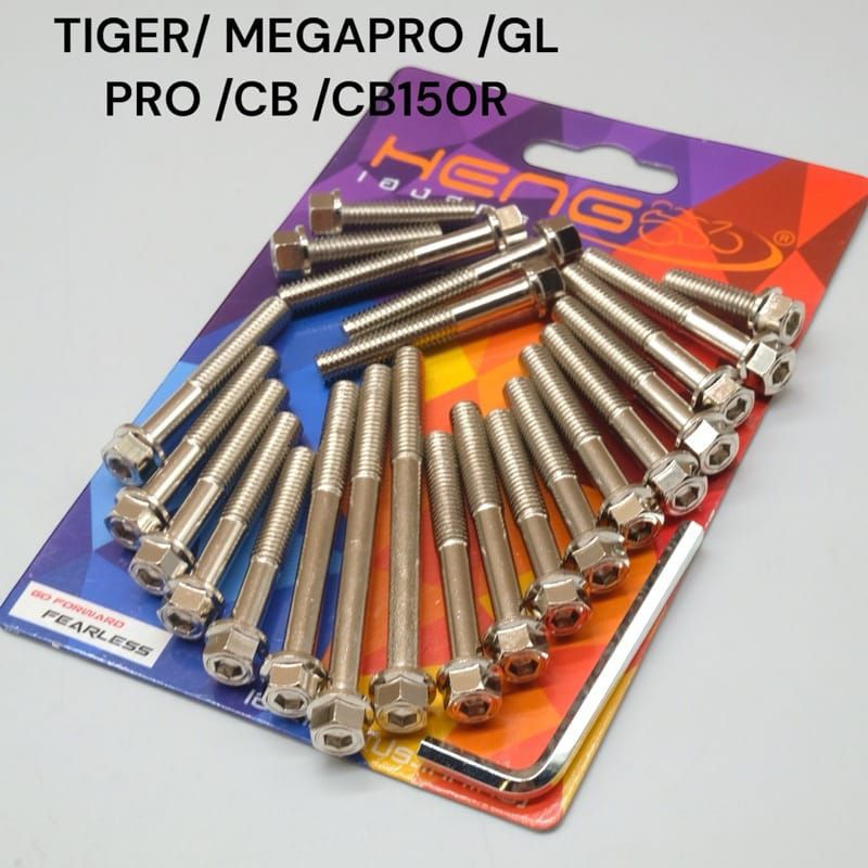 NEW PRODUK Baut blok mesin 2 kunci chrome tiger megapro Gl pro cb cb150r