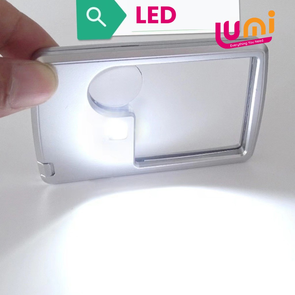 

Kaca Pembesar LED 4B-3 Kartu Nama Lensa Optik Akrilik Portabel Kartu Lampu Led Persegi Panjang Ultra Tipis/ Thin Rectangular