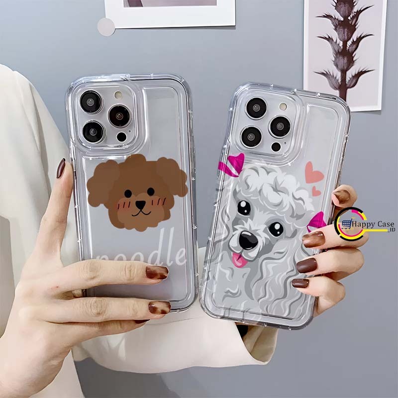SOFTCASE FOR SAMSUNG OPPO REALME XIAOMI REDMI VIVO INFINIX IPHONE CUSTOM POODLE DOG CLEAR AIR BAG CA