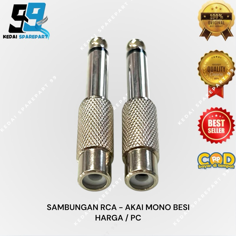 JEK RCA TO AKAI MONO BESI JACK RCA TO AKAI 6,5MM MONO BESI RCA TO AKAI MONO