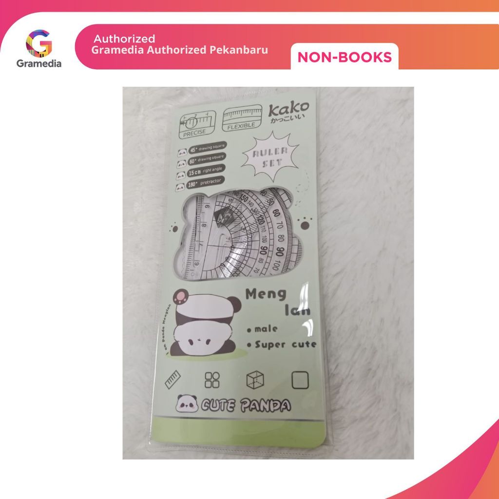 

Gramedia Pekanbaru - KAKO CUTE PANDA RULER SET GREEN