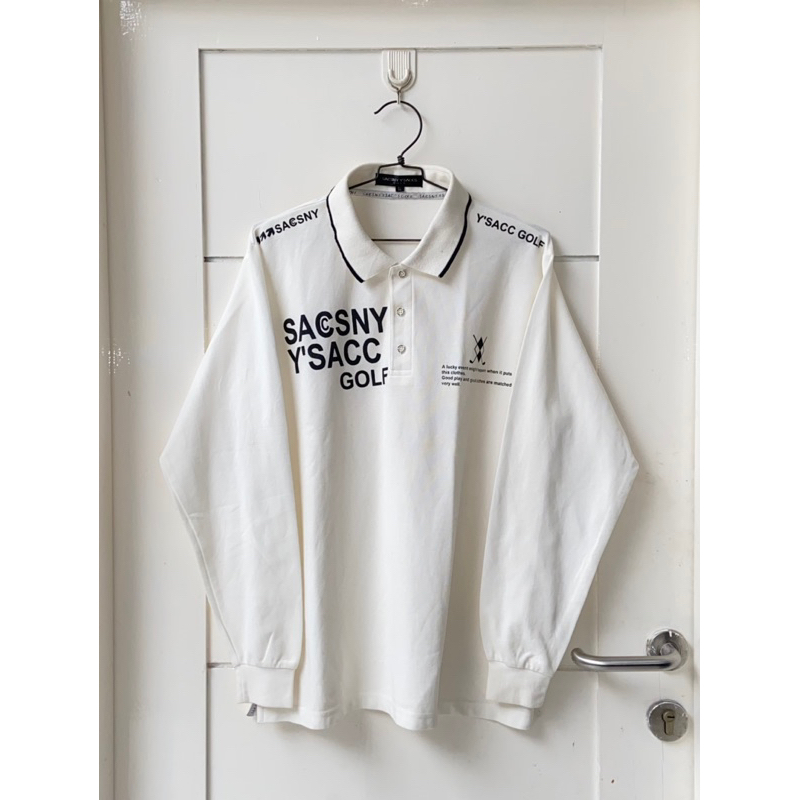 Yohji Yamamoto SACSNY Y’SACC White Long Polo T-Shirt