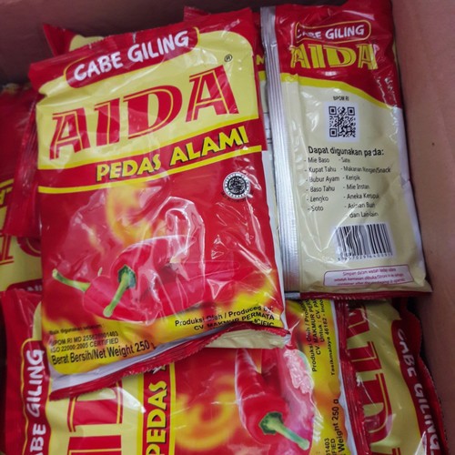 

AIDA CABE BUBUK PEDAS ALAMI KEMASAN 250 GRAM & 500 GRAM