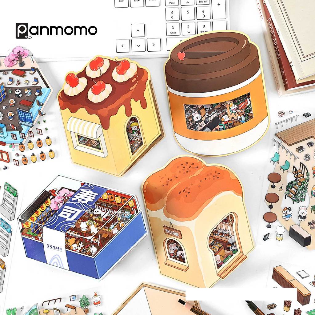 

Stiker 2.5D DIY Dekorasi Ruangan – Panmomo Korea Sticker Set untuk Jurnal & Scrapbook