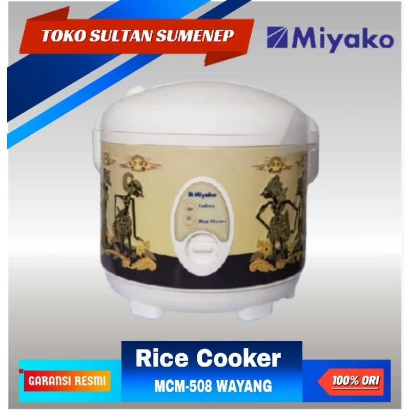 Rice Cooker Miyako MCM 508 Batik Wayang 1,8 Liter