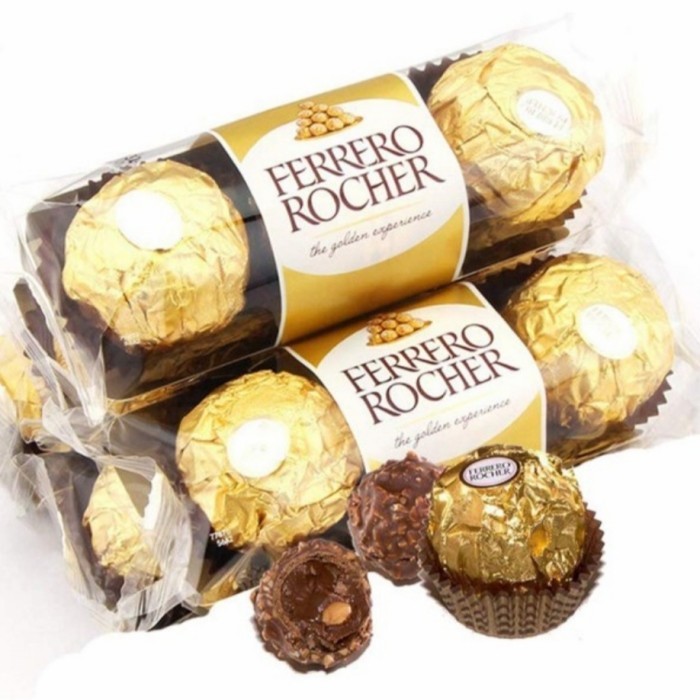 

Ferrero Rocher | Cokelat Ferrero Premium Isi 3Pcs | Ferrero Coklat Kacang Hazel