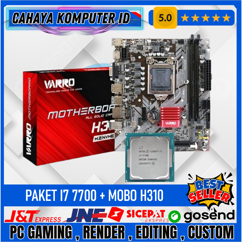 PAKET Intel Core I7 7700 (Gen7) DDR4 + Motherboard Varro H310