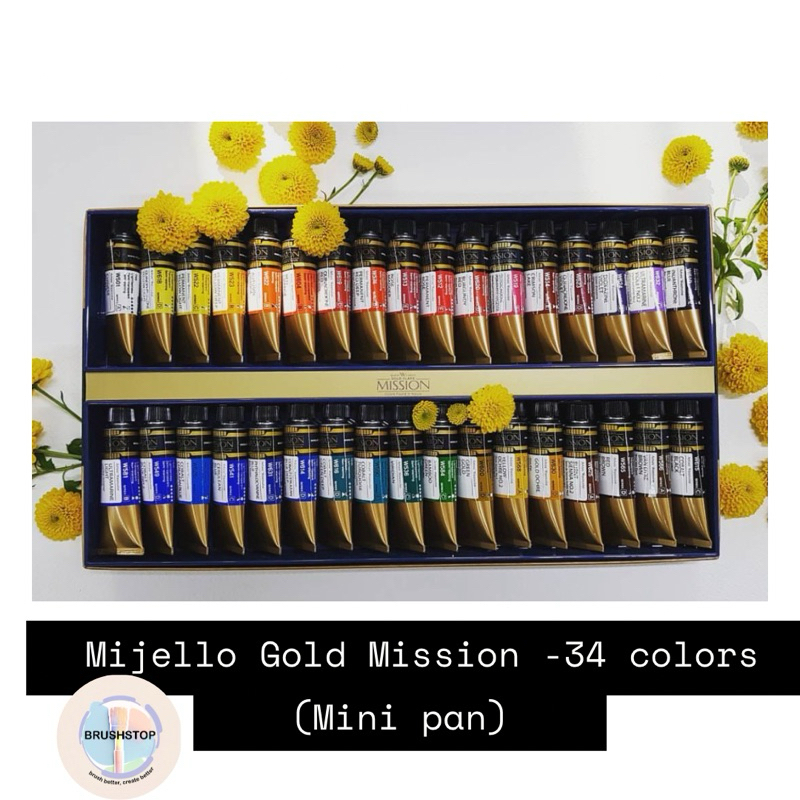 

Mijello Mission Gold Watercolor Set 34 colors Share Pan Mini Pan