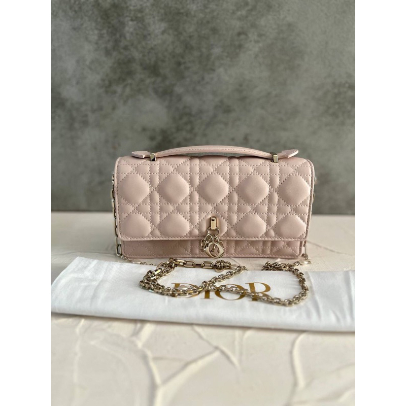 Ready CHRISTIAN DIOR My dior mini bag cannage lambskin Rose Poudre