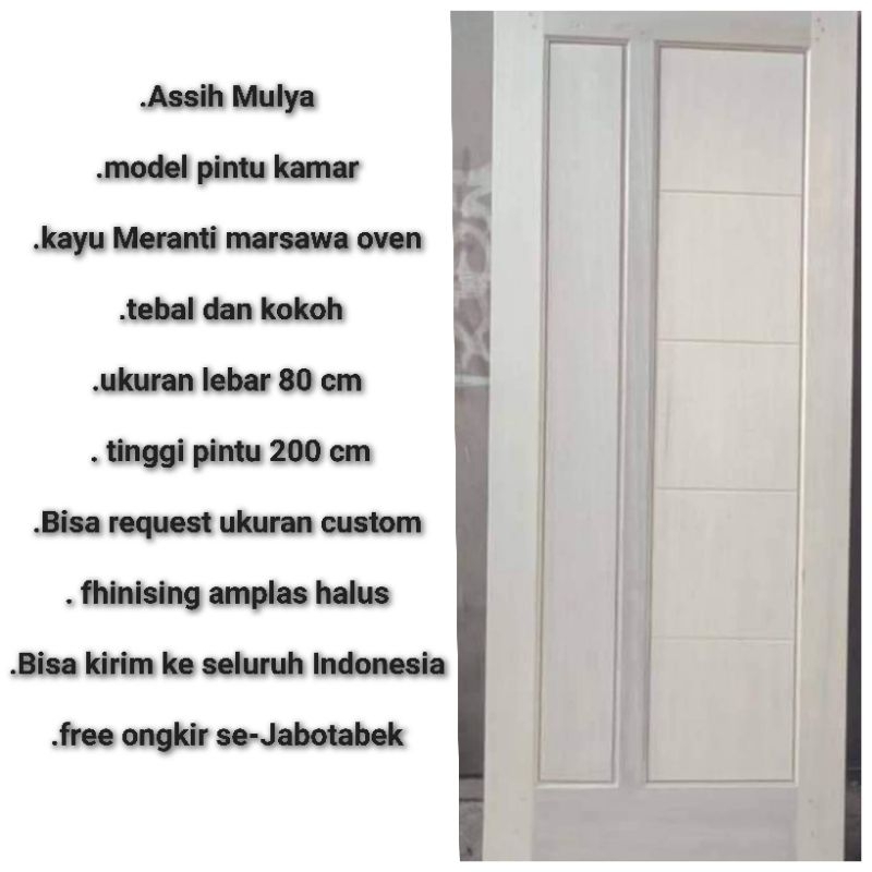 Daun pintu berikut kusen kayu Meranti marsawa oven