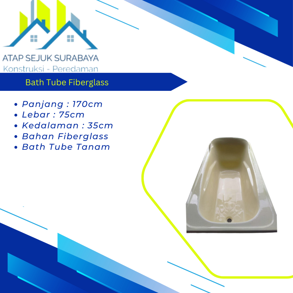 Bath tub Fiberglass / Bak mandi