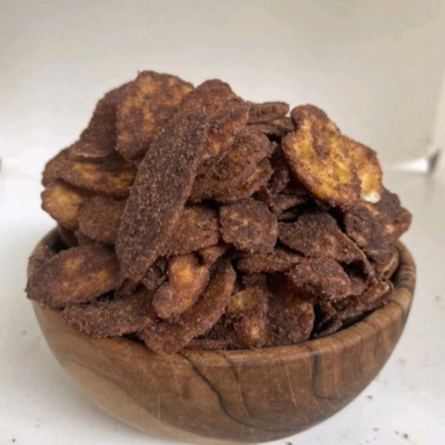 

PISANG COKLAT Khas Lampung manis kriuk Isi 200 gram Bubuk coklat manis dan pisang pilihan
