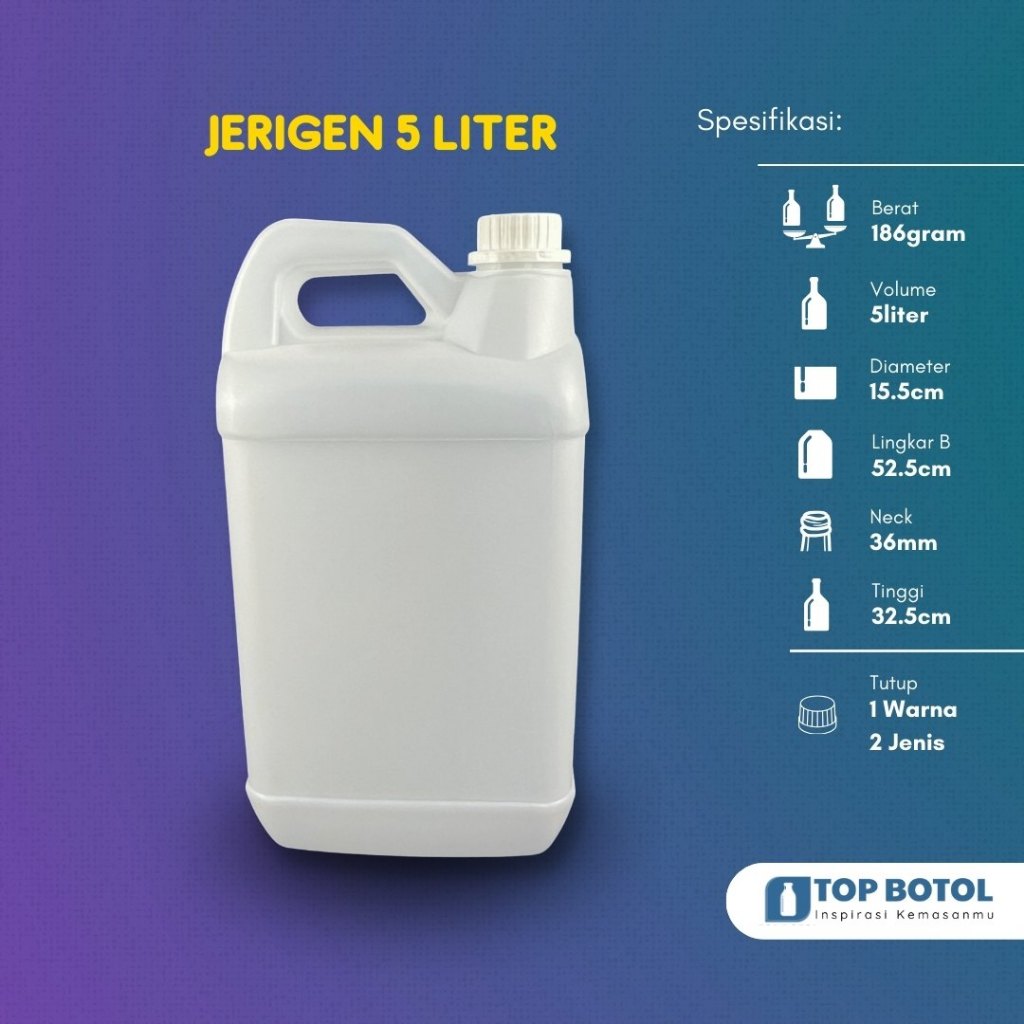 JERIGEN 5 LITER TEBAL - khusus instant & sameday (maksimal 20pcs)
