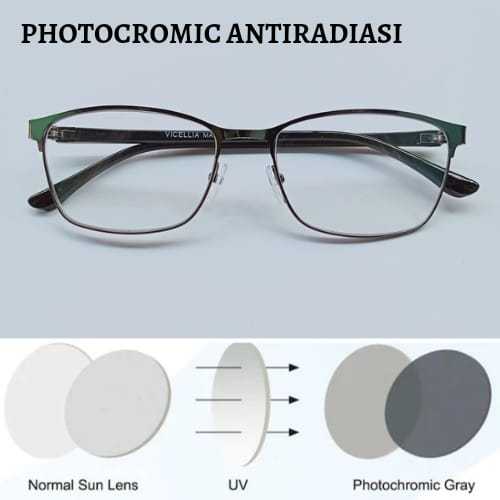 COD Kacamata Photocromic Minus 0.25 Sampai Minus -6.00 Antiradiasi Blueray UV400 Unisex Pria dan Wan
