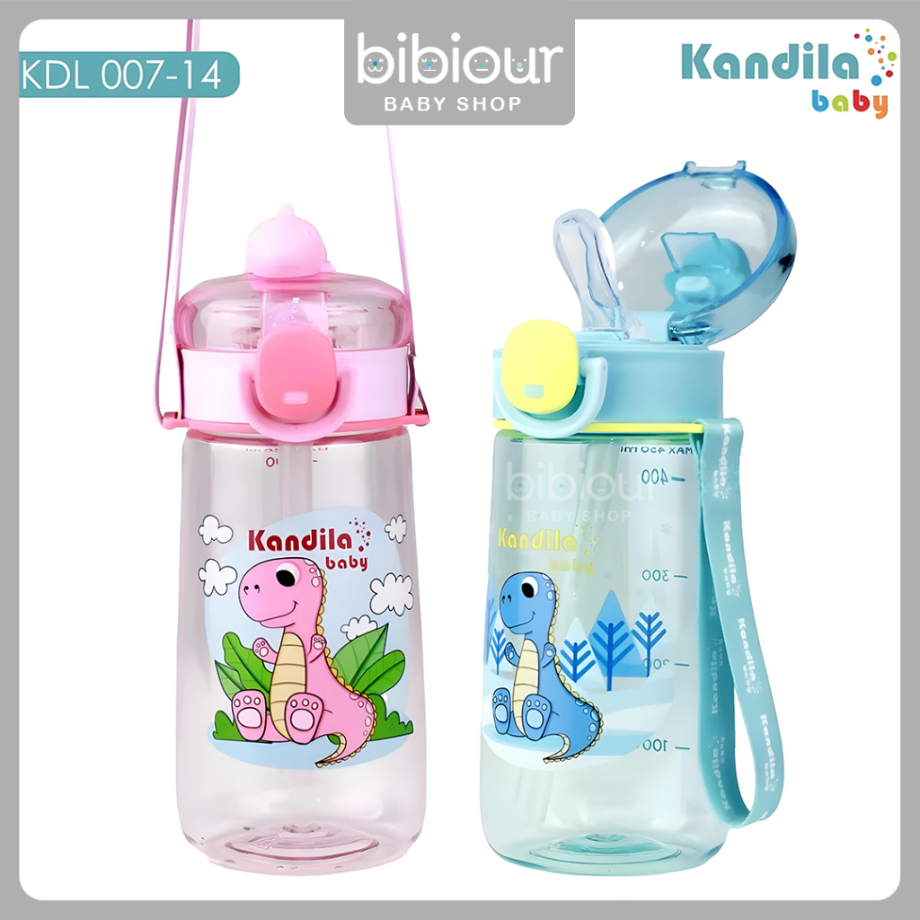 Kandila Tritan Dino Bottle With Strap - Botol Minum Anak KDL007-15 & KDL007-14 RB3