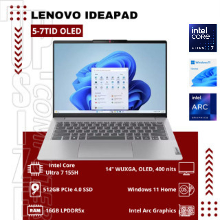 Lenovo IdeaPad 5-7TID OLED Intel Core Ultra 7 155H