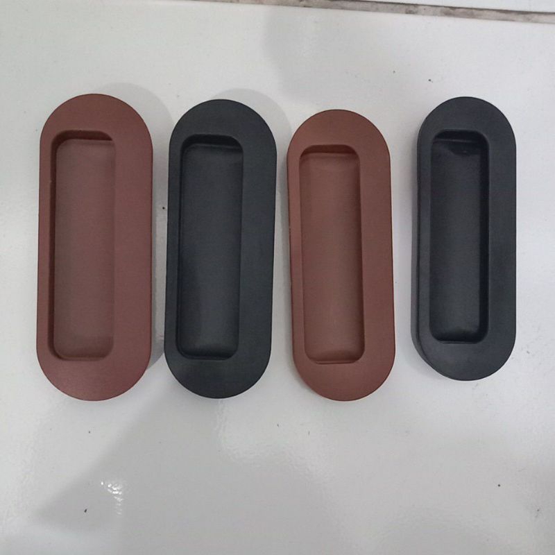 [ 1pcs ] Handle cekung oval tanam plastik tarikan lemari sliding laci minimalis bulat kuat pintu ges