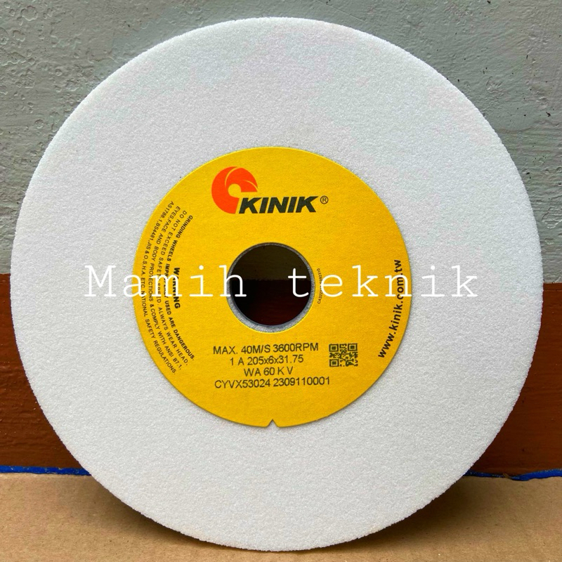 Batu gerinda Kinik 8 inch 205 x 6 x 31.75 Kinik Grinding Wheel Kinik Gerinda duduk