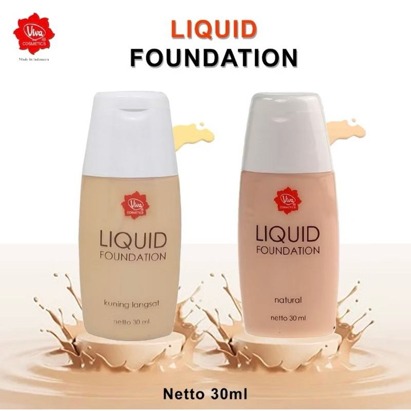 Viva Liquid Foundation 30ml / Alas Bedak Natural