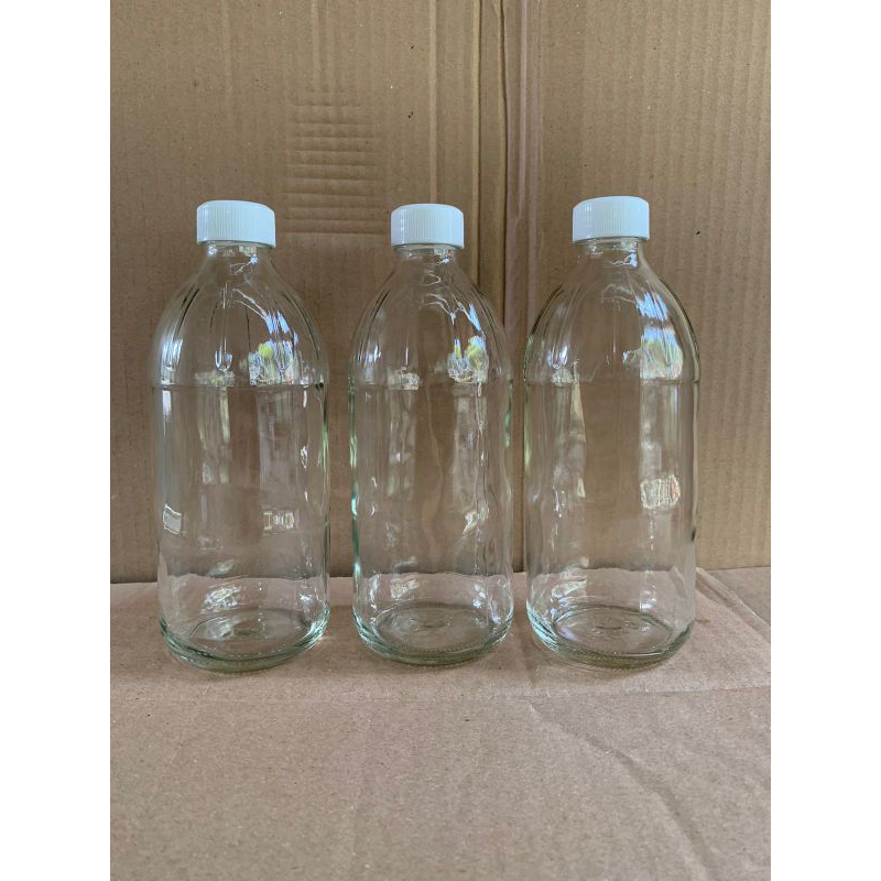 botol kaca bening 500ml / botol bening 500ml