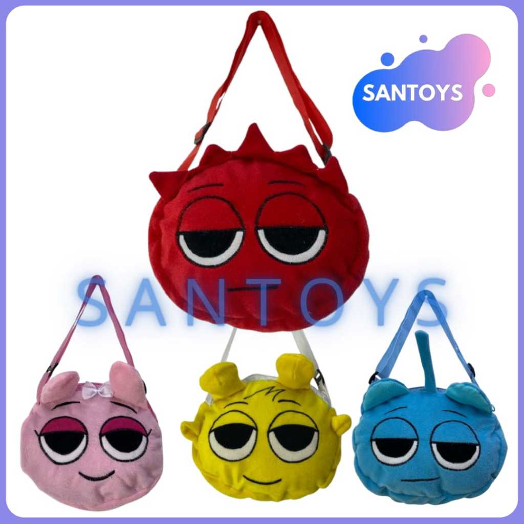 TAS SELEMPANG SPRUNKI DOMPET KARAKTER LUCU UNTUK ANAK-ANAK DAN DEWASA MUAT HP