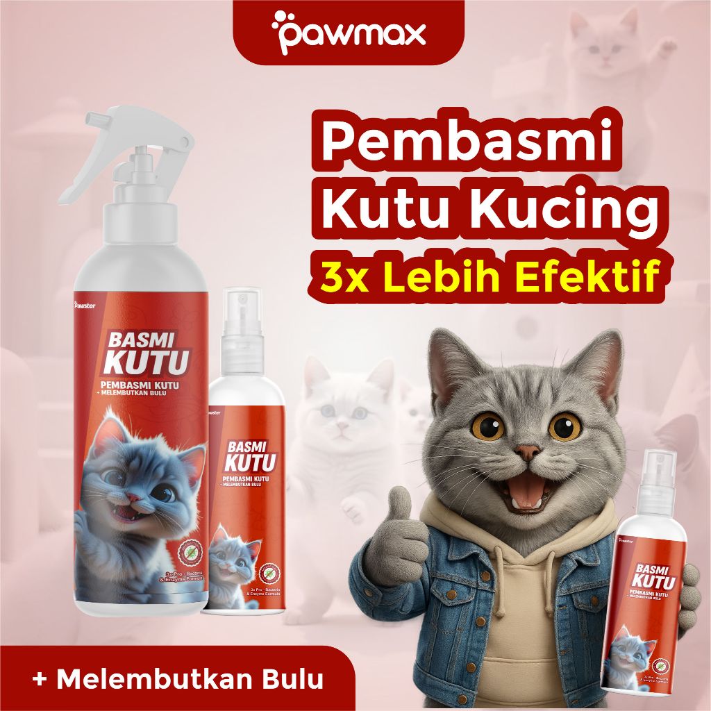 Pawster - Spray Pembasmi Kutu - Pembasmi Kutu Kucing - Pembasmi Kutu Ampuh - Obat Kutu - Obat Kutu K
