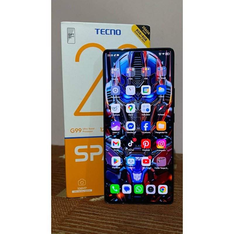 Tecno Spark 20 Pro+ plus RAM8+8/256GB Garansi Resmi Second Bekas Original