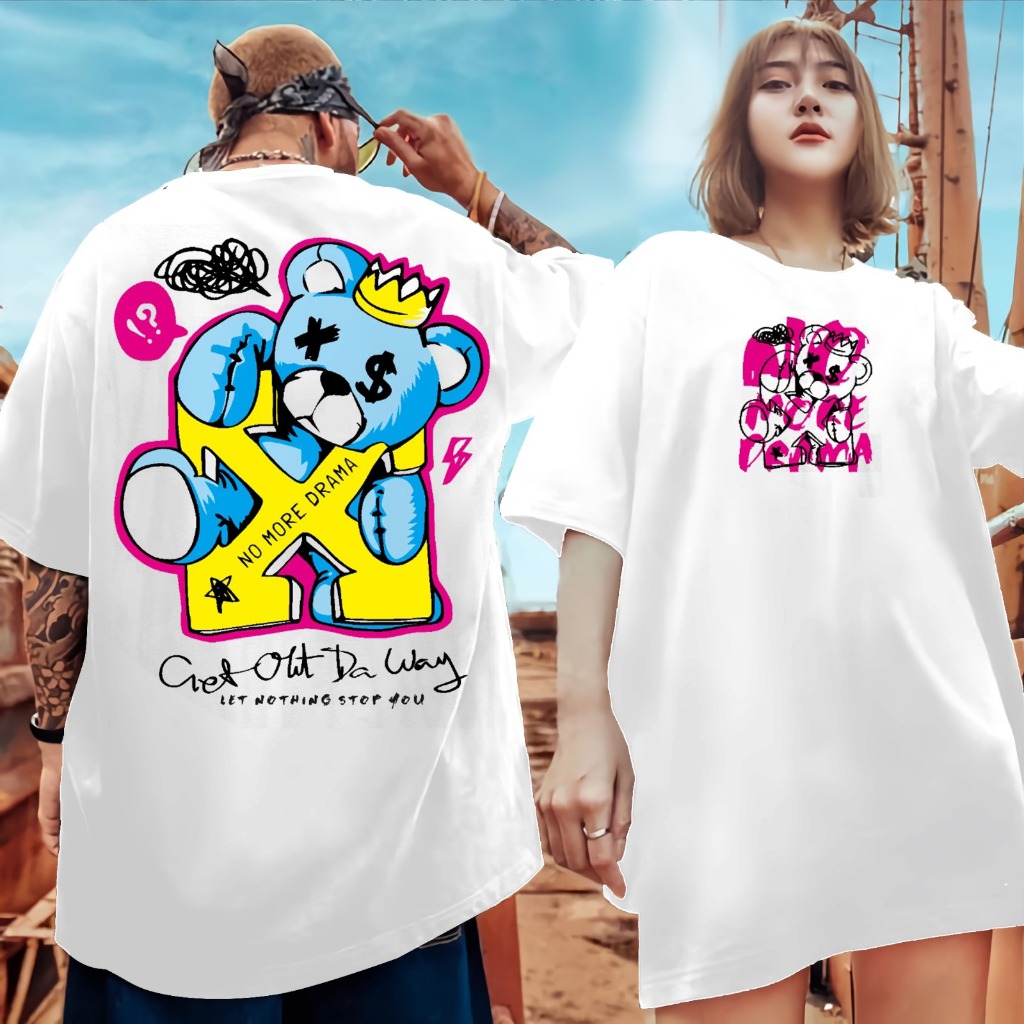 BAJU KAOS DISTRO MOTIF DRAMA BEAR  MOTIF BERUANG BAJU KAOS PRIA BAJU KAOS WANITA BAJU KAOS KEKINIAN 