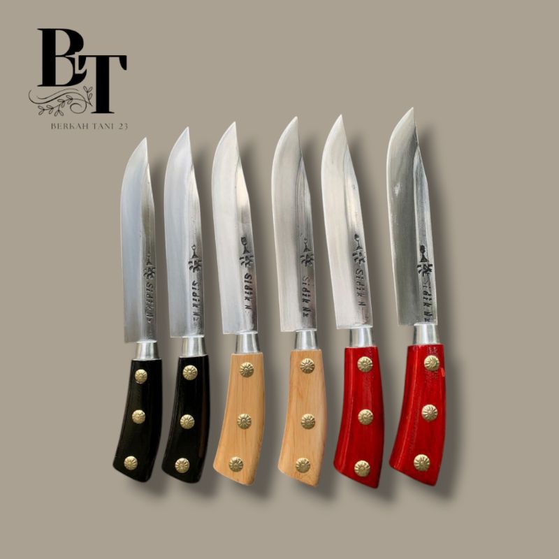 PISAU DAPUR CAP GARPU + SARUNG KULIT SAPI - PISAU SERBAGUNA