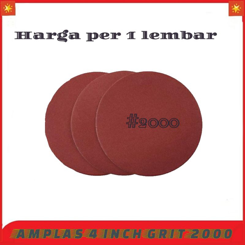 Amplas Bulat Tempel 4 inch grit 2000