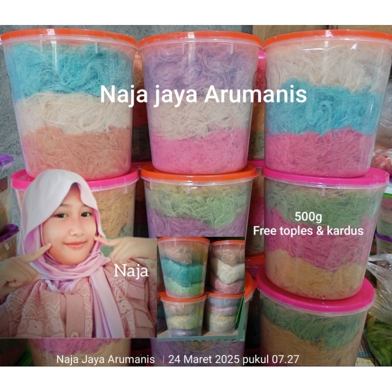 

aromanis 500g rambut nenek toples free kardus