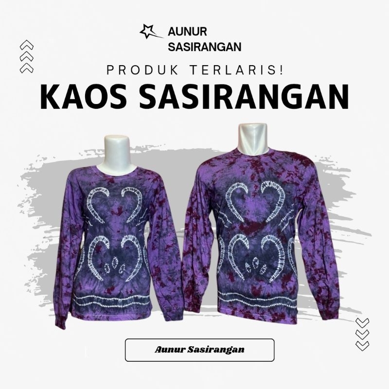 Kaos Sasirangan Lengan Panjang/Pendek Bahan Cotton Combed Pria&Wanita